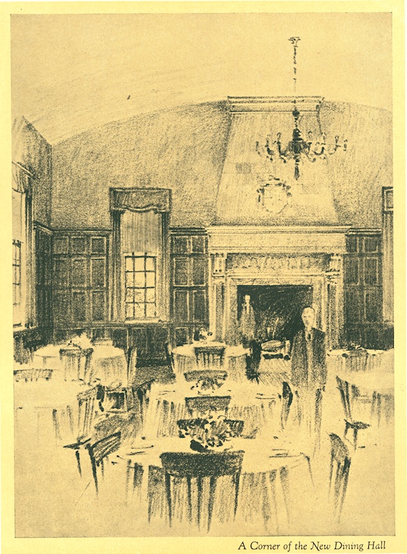 The interior of MacNaughton's Dining Hall, never constructed.