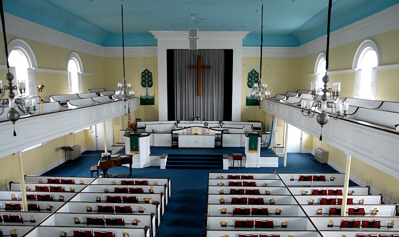 The interior of the nave today.