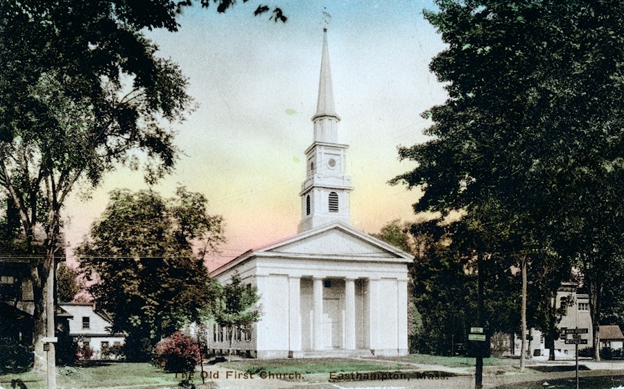 First Church, moved to the north end of the Town Common.