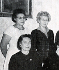 Dagmar Abkarian (left), with teacher Viola Hussey and housemother Katherine Weller. (If anyone has a better photo of Ms. Abkarian, please contact the Archives!)