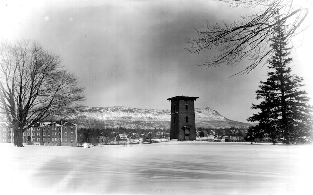 Another early view. The water tower was removed in 1929, to make way for the Recreation (Reed Campus) Center.