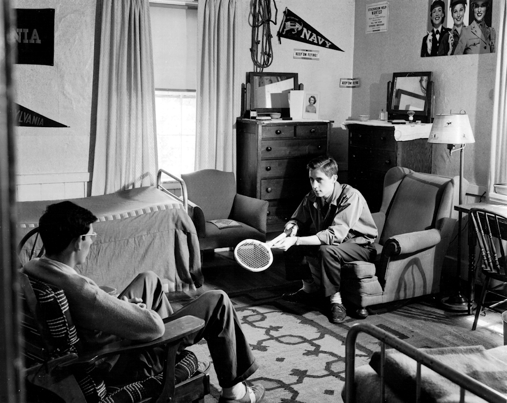 A corner double room, ca. 1945 (William Rittase)
