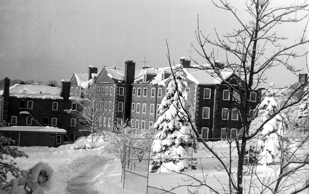 The east side of Ford in winter, ca. 1960.