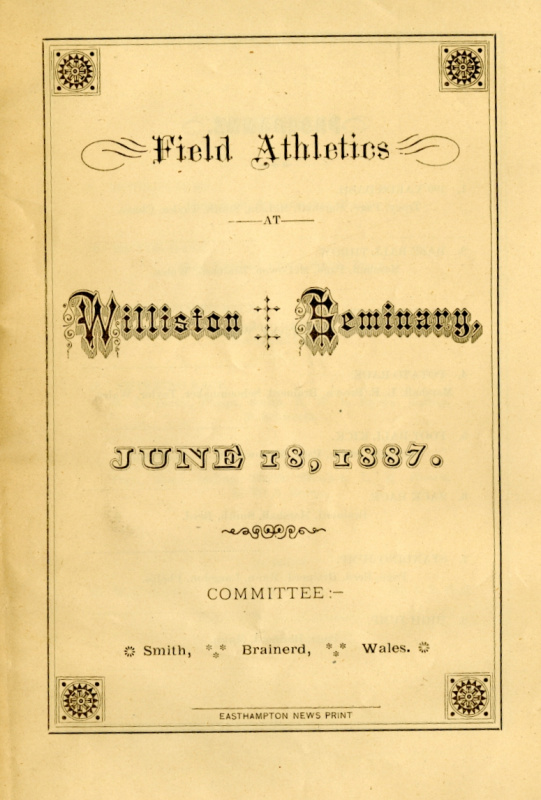 George B. Wardman scrapbook. Field athletics, 1887.