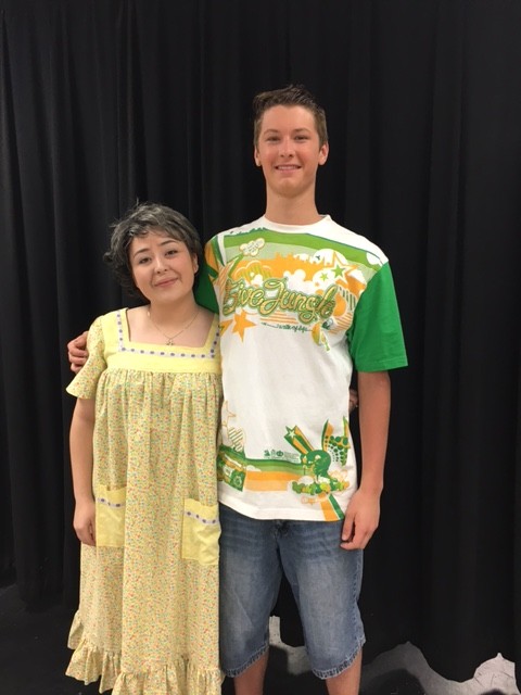Hana Brown '16 and Calvin Frye '16 as Abuela Claudia and Sonny 