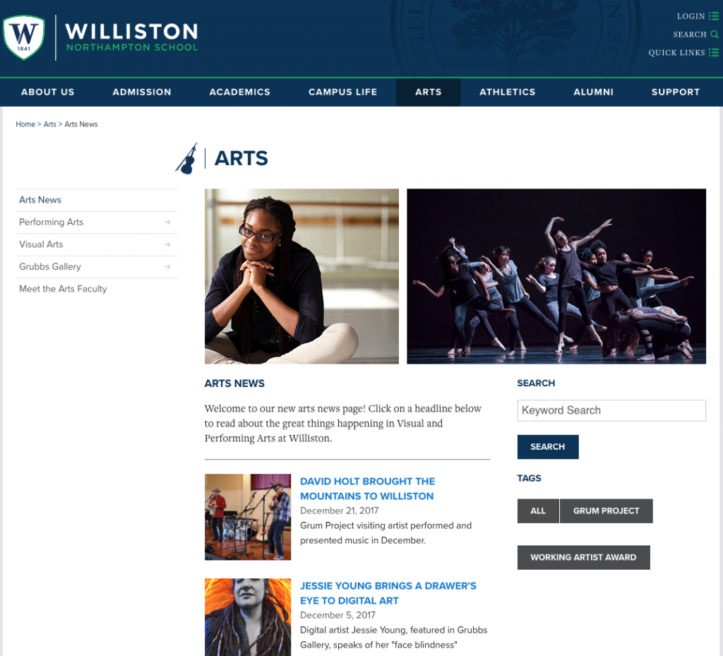 Arts Spotlight A showcase of arts department news