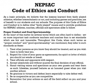 NEPSAC's code of ethics