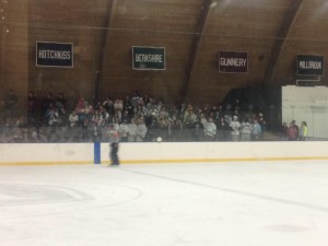 The Wildcat fan section for the team's annual rivalry game against Deerfield on Friday, February 20th. Photo courtesy of Nate Gordon '16