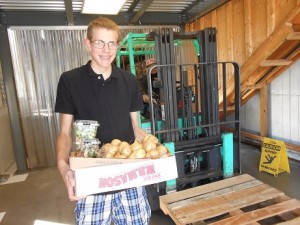 Billy Ashenden delivering our Fall Harvest to the Food Bank of Western Massachusetts.
