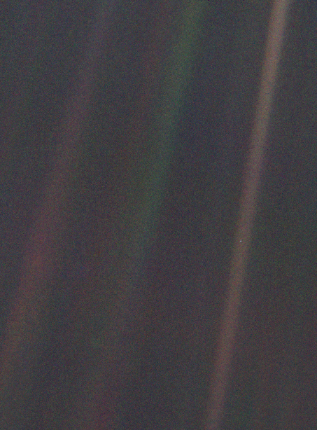 Earth as seen from 3.7 billion miles from Voyager 1
